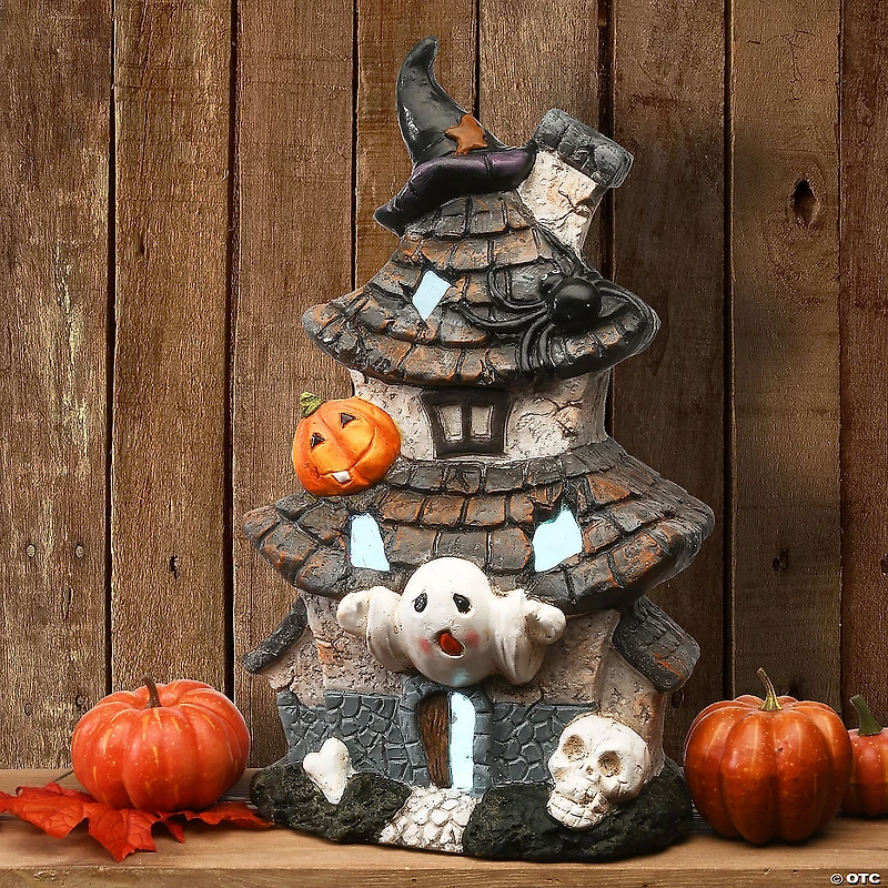National Tree Company 18 in. Multilevel Haunted House with LED Light