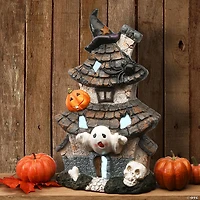 National Tree Company 18 in. Multilevel Haunted House with LED Light
