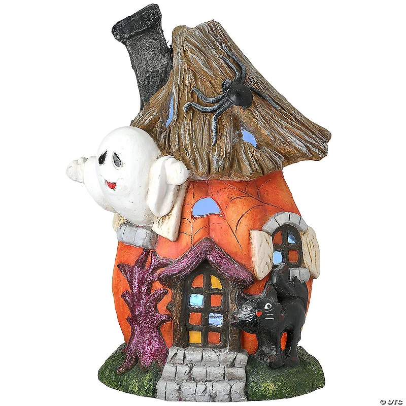 National Tree Company 18 in. Pumpkin Haunted House with LED Light