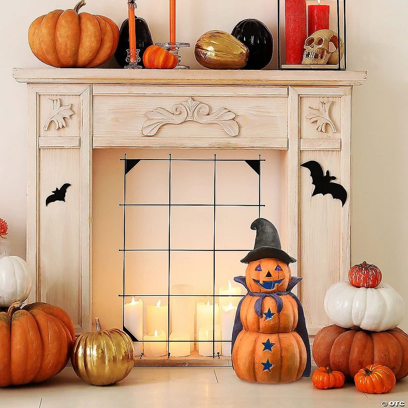 National Tree Company 19 in. Three-Tiered Pumpkin with LED Light