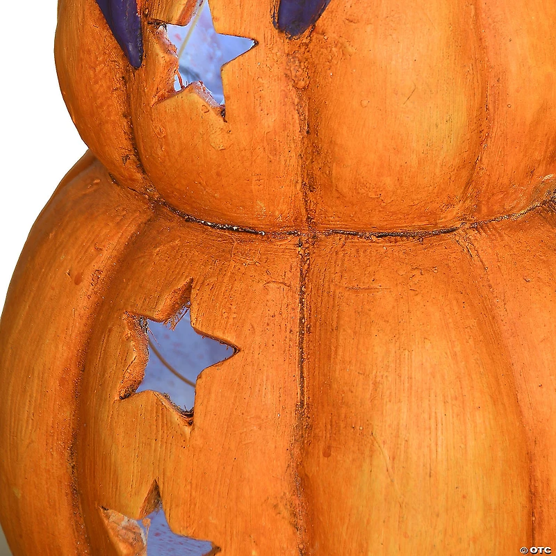 National Tree Company 19 in. Three-Tiered Pumpkin with LED Light