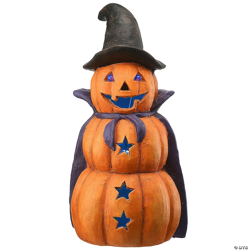 National Tree Company 19 in. Three-Tiered Pumpkin with LED Light