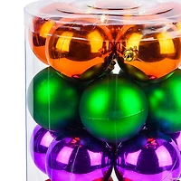 National Tree Company 2" Hanging Ball Ornament Set - Orange, Gree, Purple (Set of 30)