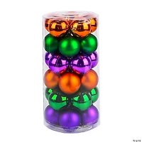 National Tree Company 2" Hanging Ball Ornament Set - Orange, Gree, Purple (Set of 30)