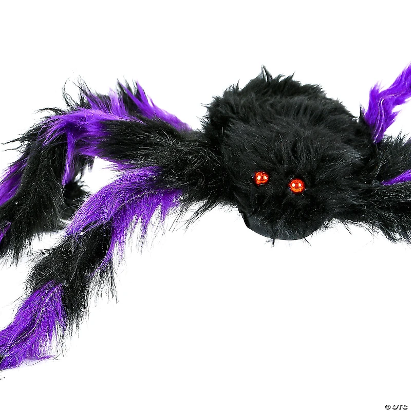 National Tree Company 20 in. Halloween Black and Purple Spider