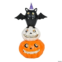 National Tree Company 22 in. Pre-Lit Bat Standing on Pumpkins