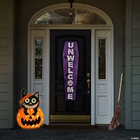 National Tree Company 23 in. Pre-Lit Pumpkin and Black Cat