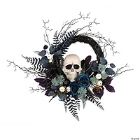 National Tree Company 24" Artificial Halloween Skull Half Wreath