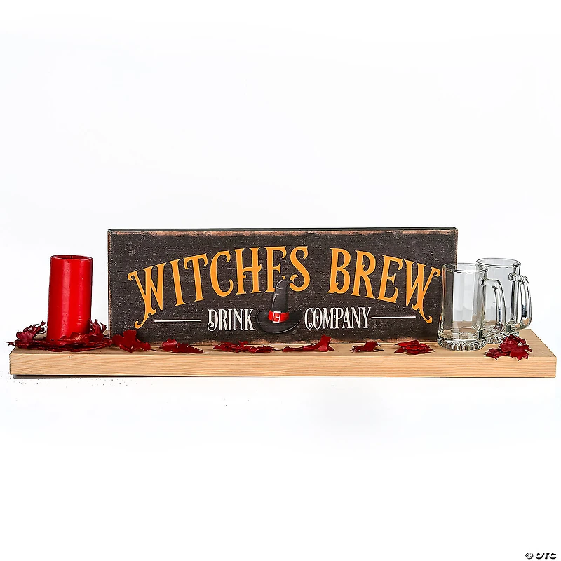 National Tree Company 24 in. Halloween "Witches Brew Wood Wall Sign