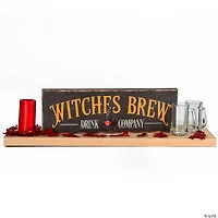 National Tree Company 24 in. Halloween "Witches Brew Wood Wall Sign