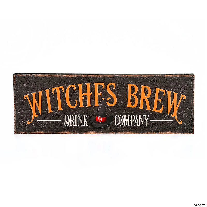 National Tree Company 24 in. Halloween "Witches Brew Wood Wall Sign