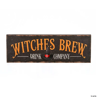 National Tree Company 24 in. Halloween "Witches Brew Wood Wall Sign
