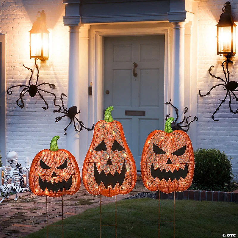 National Tree Company 26 in. Pre-Lit Jack-O-Lantern Garden Stakes