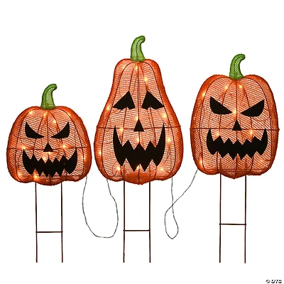 National Tree Company 26 in. Pre-Lit Jack-O-Lantern Garden Stakes