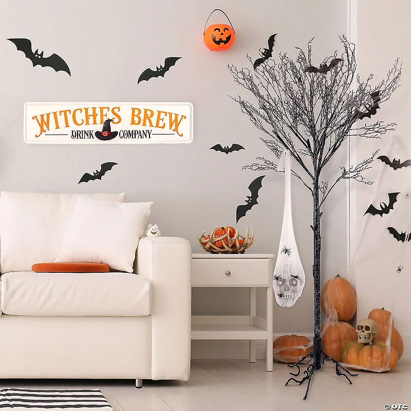 National Tree Company 27 in. Animated Halloween Hanging Skull, Sound Activated