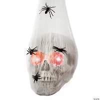 National Tree Company 27 in. Animated Halloween Hanging Skull, Sound Activated