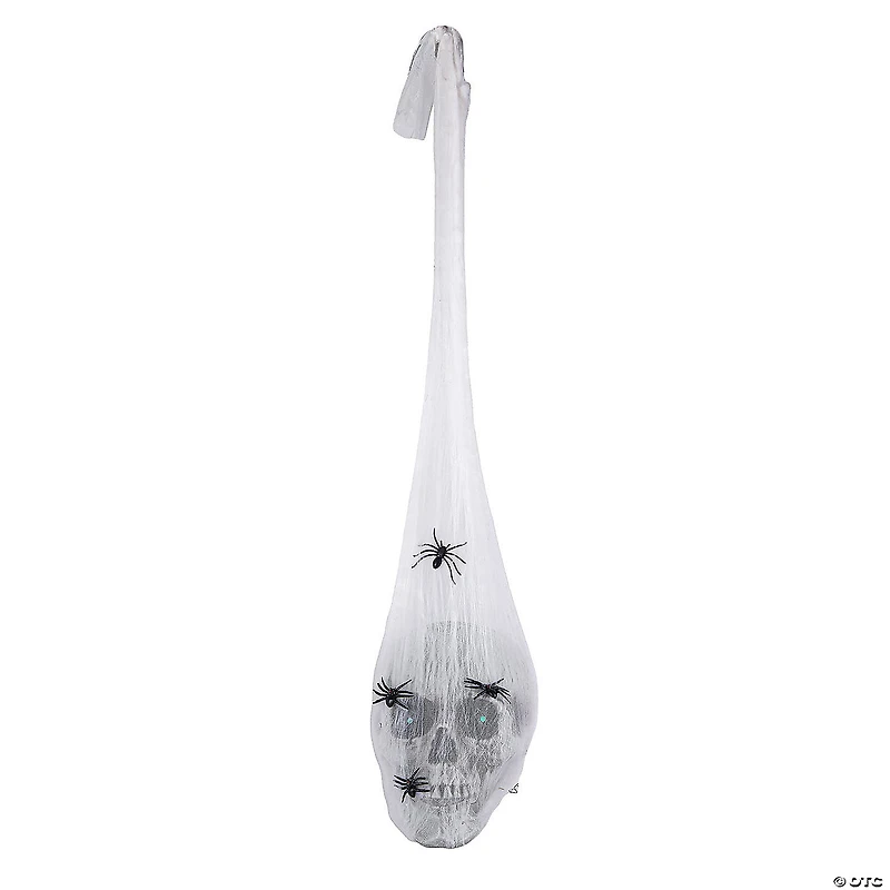 National Tree Company 27 in. Animated Halloween Hanging Skull, Sound Activated