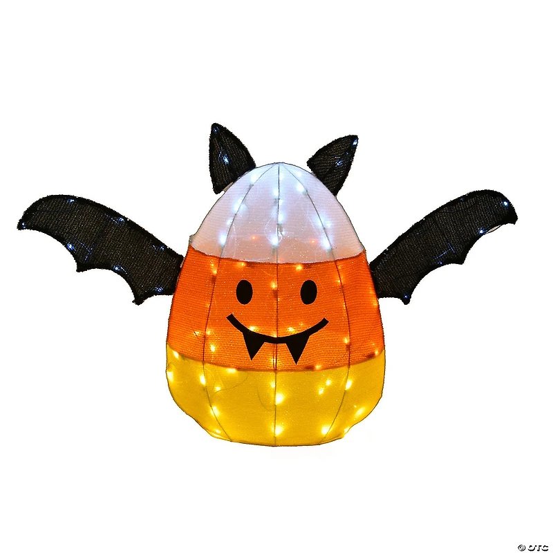 National Tree Company 27 in. Pre-Lit Candy Corn Bat