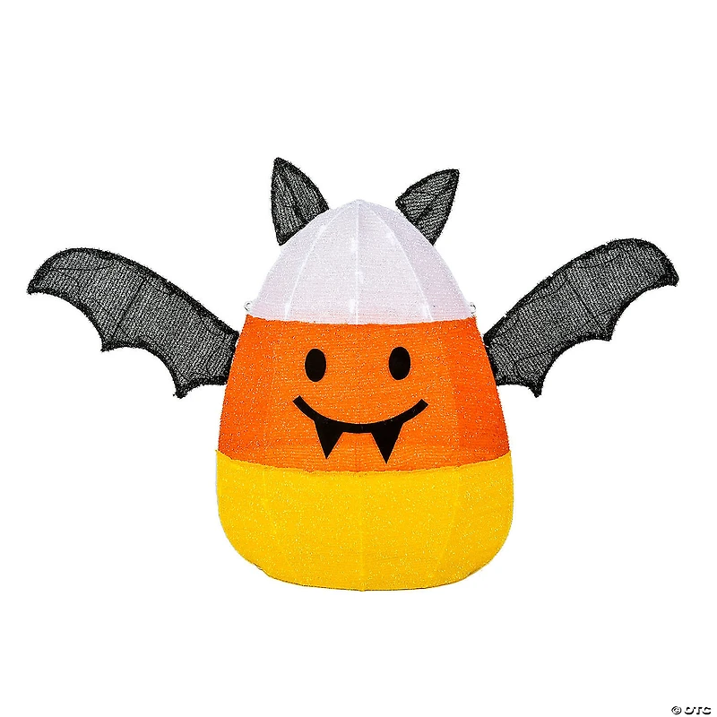 National Tree Company 27 in. Pre-Lit Candy Corn Bat