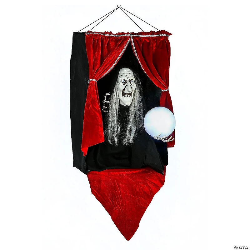 National Tree Company 28 in. Animated Halloween Fortune Teller, Sound Activated