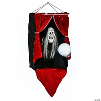 National Tree Company 28 in. Animated Halloween Fortune Teller, Sound Activated