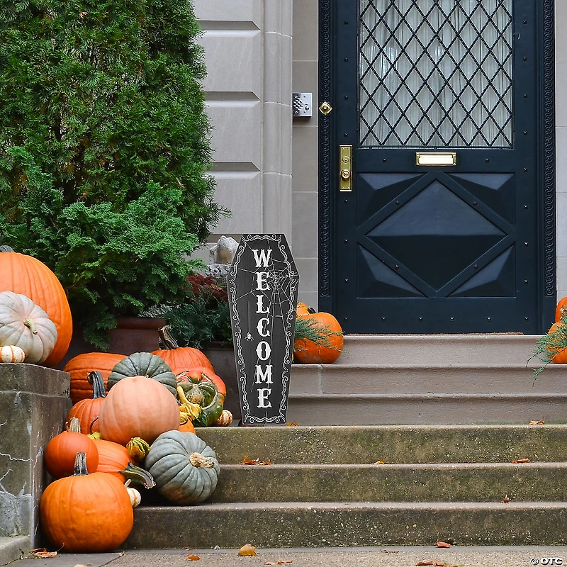 National Tree Company 28 in. Halloween Welcome Standup Sign
