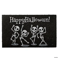 National Tree Company 30 in. "Happy Halloween!" Dancing Skeletons Coir Doormat
