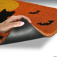National Tree Company 30 in. Three Black Cats Halloween Coir Doormat