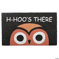 National Tree Company 30" "WHO'S THERE" Owl Doormat Decoration