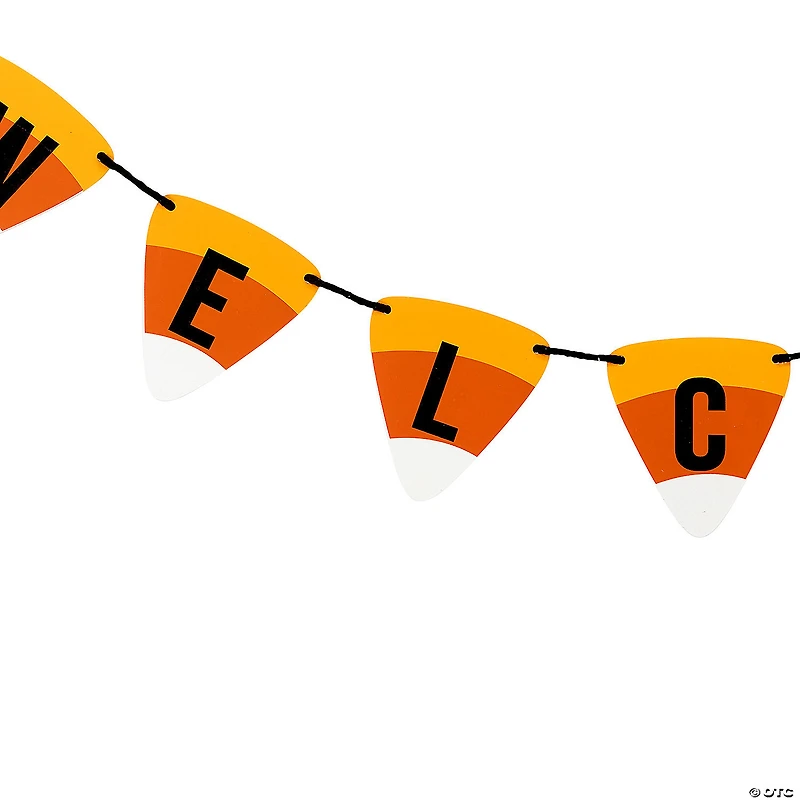 National Tree Company 31" Candy Corn "Welcome" Hanging Banner