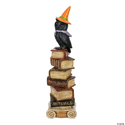 National Tree Company 32 in. Halloween Owl on Stacked Books
