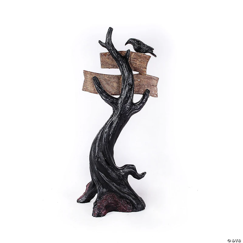 National Tree Company 32 in. Halloween Tree with Sign