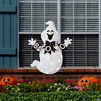 National Tree Company in. Pre-Lit Ghost with BOO Banner Garden Stake