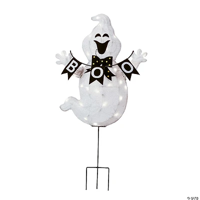 National Tree Company in. Pre-Lit Ghost with BOO Banner Garden Stake