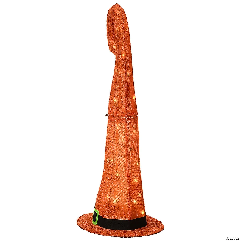 National Tree Company 34 in. Pre-Lit Orange Witch’s Hat Decoration