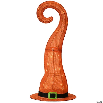 National Tree Company 34 in. Pre-Lit Orange Witch’s Hat Decoration