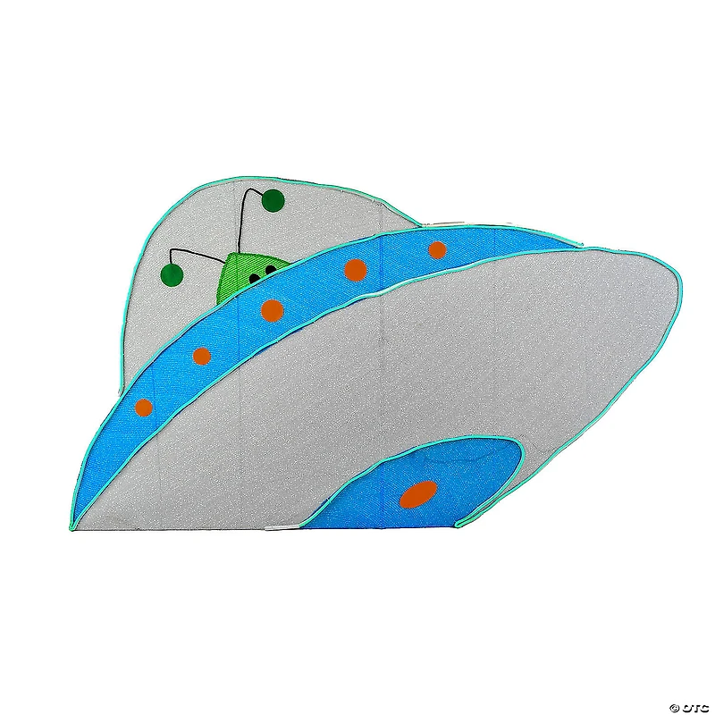 National Tree Company 35 in. Halloween Alien Spacecraft with LED Light Strips