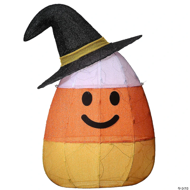 National Tree Company 35 in. Pre-Lit Candy Corn Witch