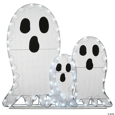 National Tree Company 36 in. Pre-Lit Ghost Trio