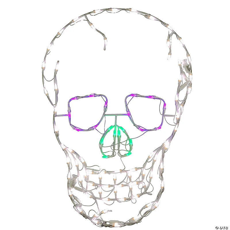 National Tree Company 37 in. Halloween Lighted Skull Decoration