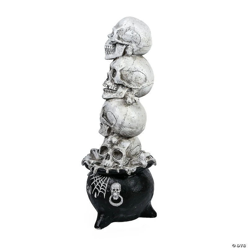 National Tree Company 38 in. Halloween Stacked Skulls Cauldron