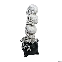 National Tree Company 38 in. Halloween Stacked Skulls Cauldron