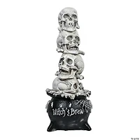 National Tree Company 38 in. Halloween Stacked Skulls Cauldron