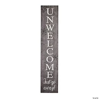 National Tree Company 39 in. Halloween "Unwelcome Porch Sign with Spider Webs