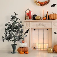 National Tree Company 4 ft. Black Oak Tree, Includes Black Urn Base