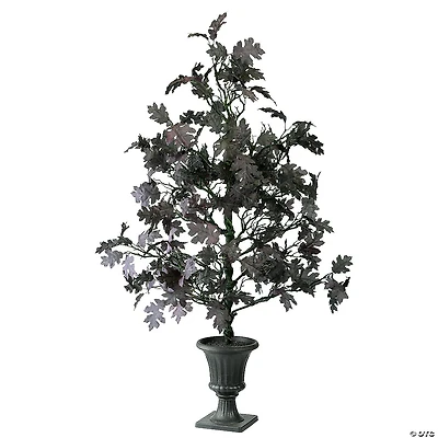 National Tree Company 4 ft. Black Oak Tree, Includes Black Urn Base