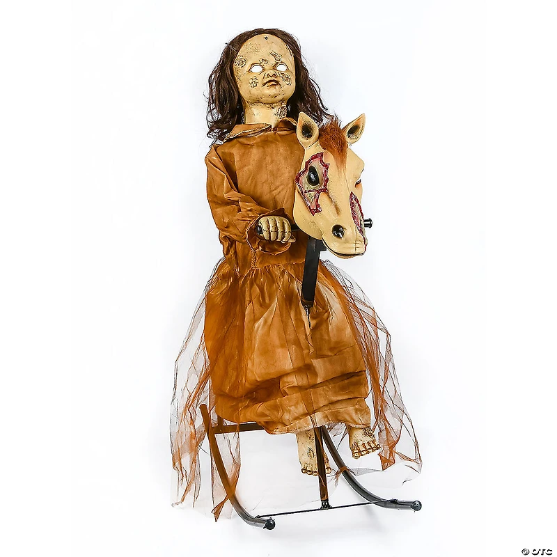 National Tree Company 41 in. Animated Halloween Rocking Girl, Motion Activated