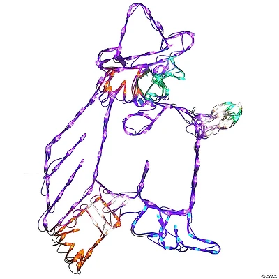 National Tree Company 46 in. Halloween Lighted Flying Witch Decoration