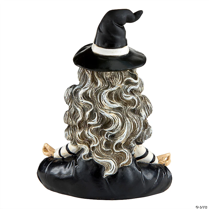 National Tree Company 5" Black and White Yoga Witch Tabletop Decoration