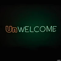 National Tree Company 50 in. Halloween "Unwelcome" Neon Style Sign